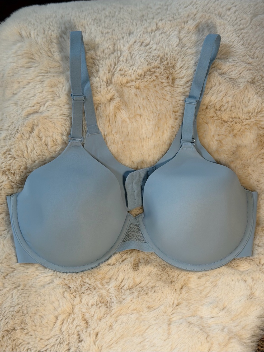 Bali Blue Bra with dainty lattice detail center front